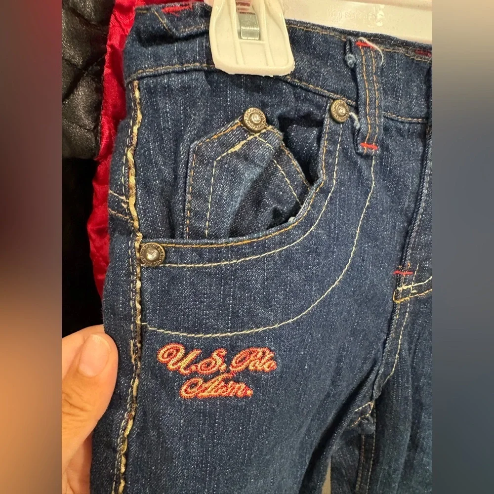 Vintage US Polo Association 3 Piece Girls Size 6 Denim Set Deadstock NWT 1990